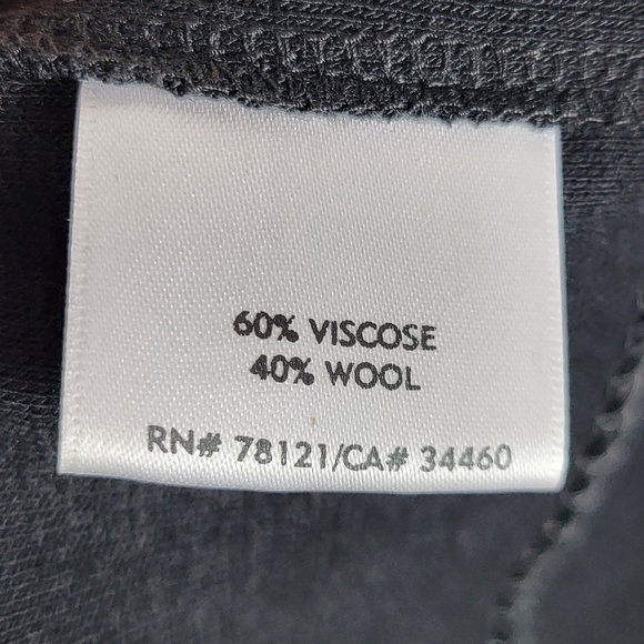 Eileen Fisher Wool Blend Knit Workwear Career Pants in Black Small - Picture 7 of 8
